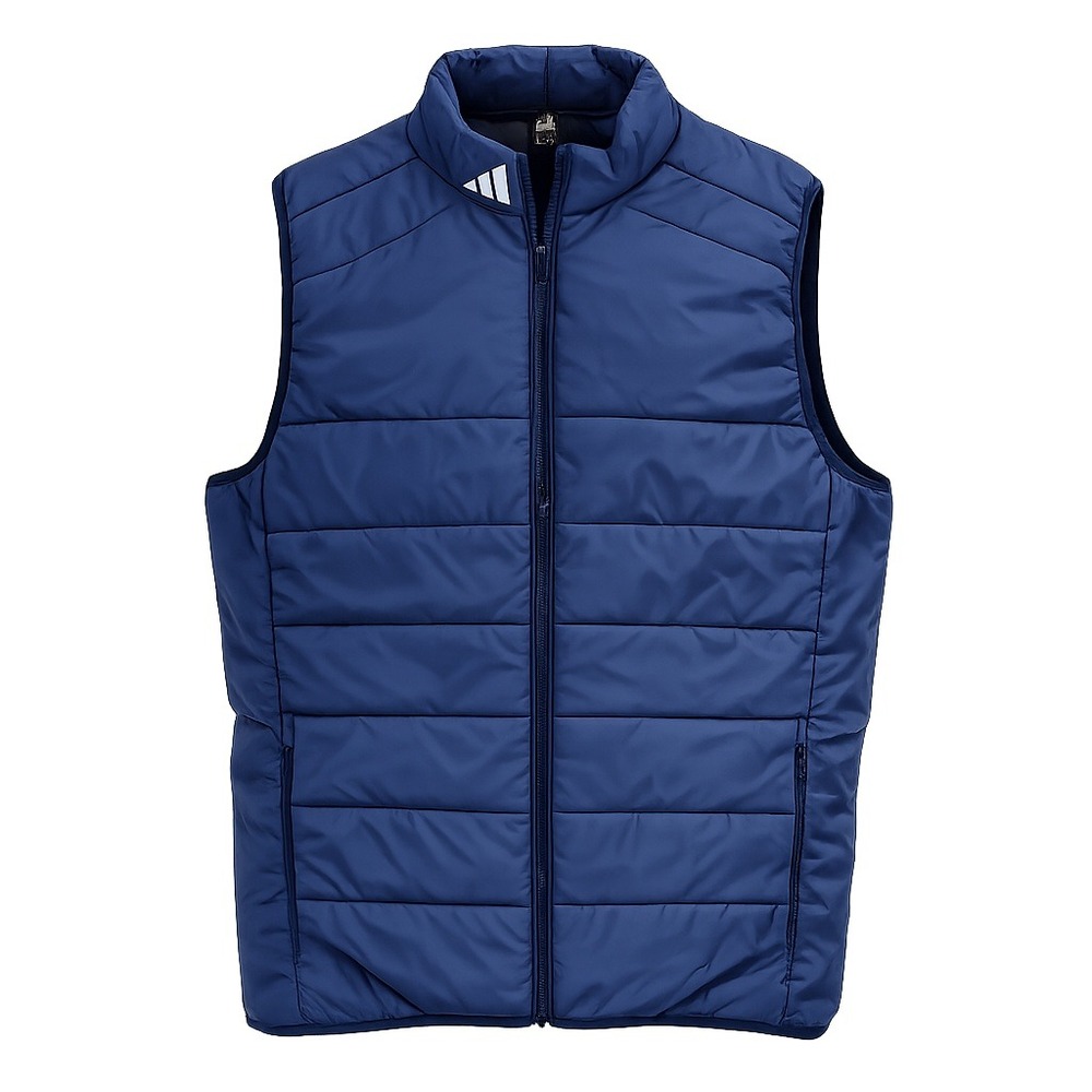 ADIDAS Golf‎ Puffer Vest Womens XL Team Navy Blue Full Zip Quilted HT0983 New